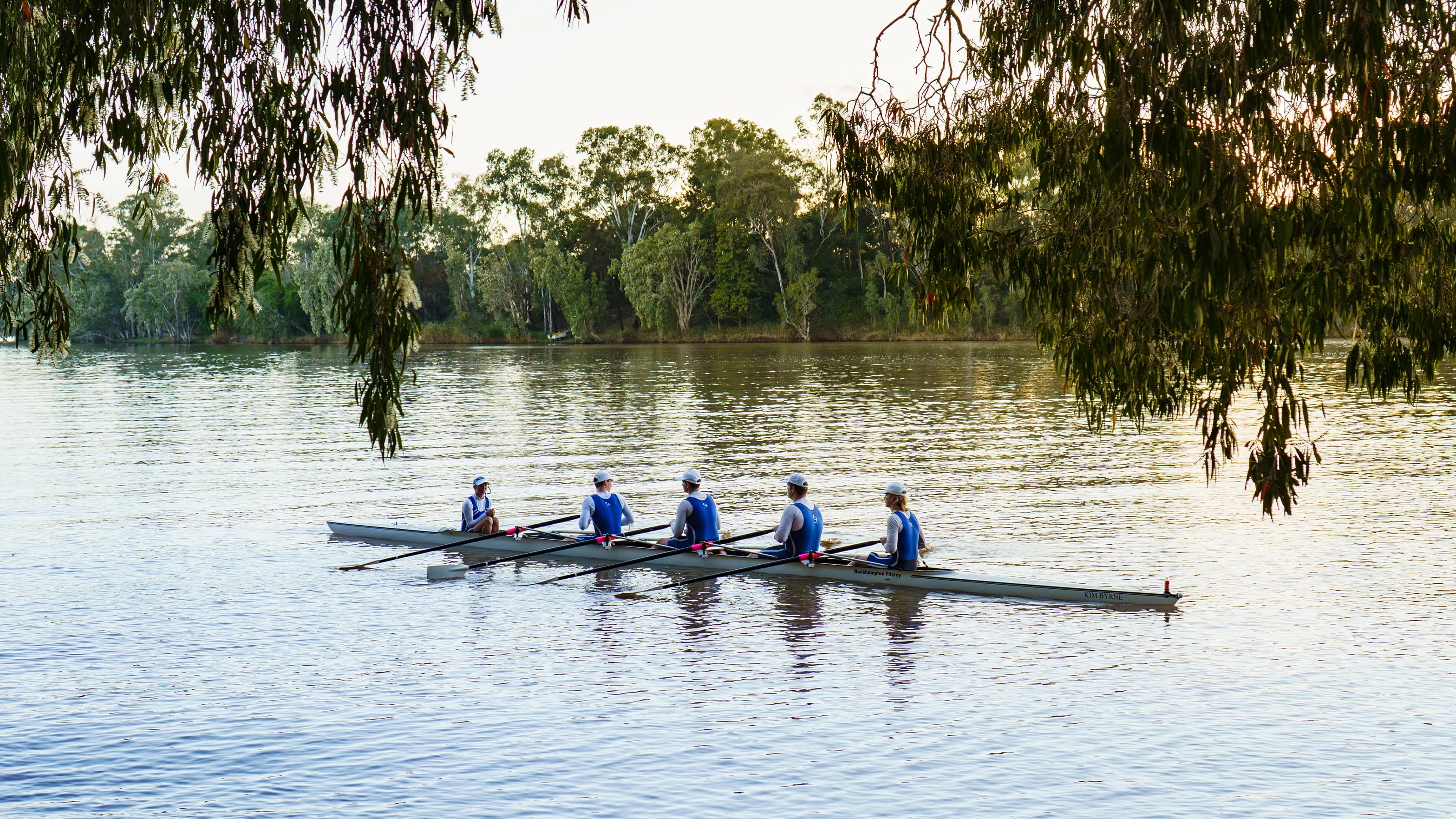 Rowers in water at Rockhampton