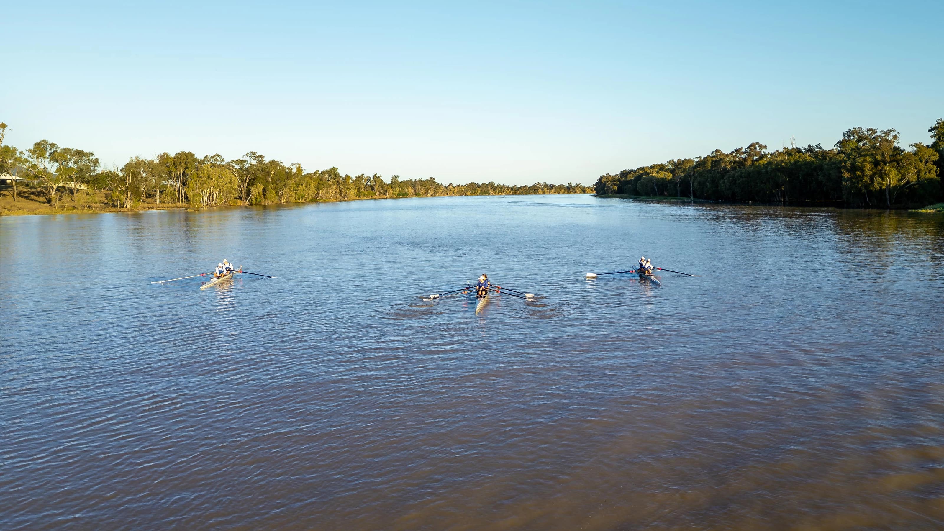 Rowers in water at Rockhampton