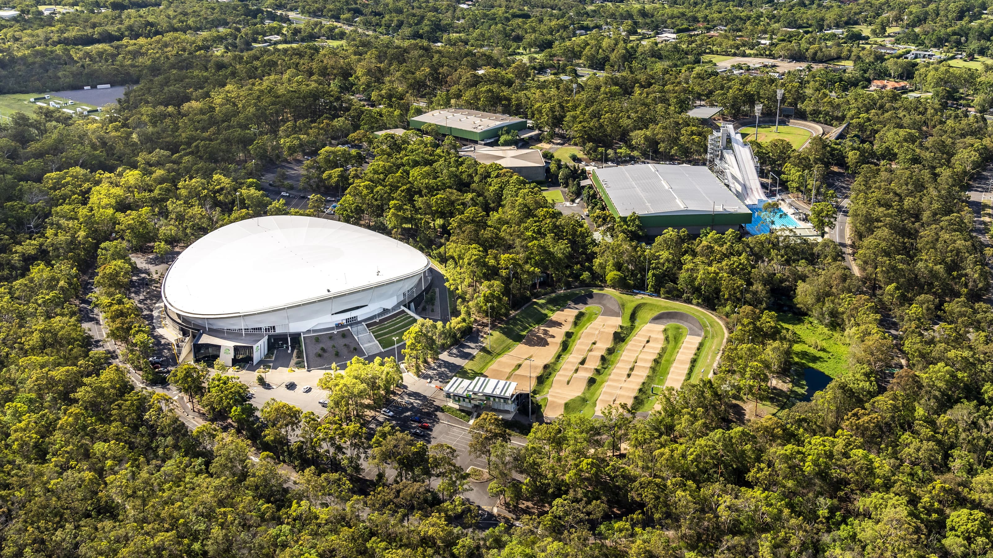 Aerial shot of Sleeman Sports Complex