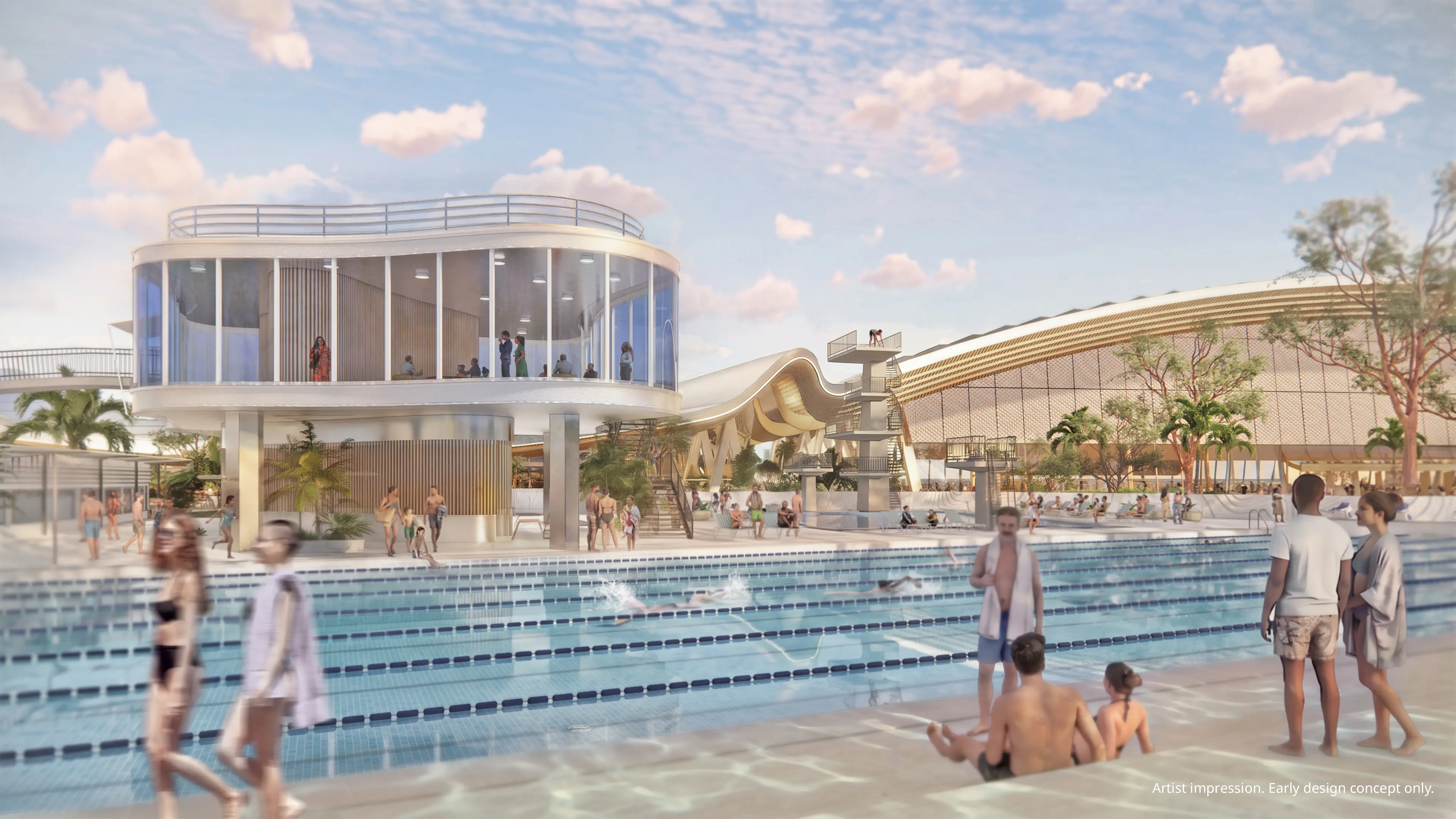 Design inspired by wind and water revealed for National Aquatic Centre