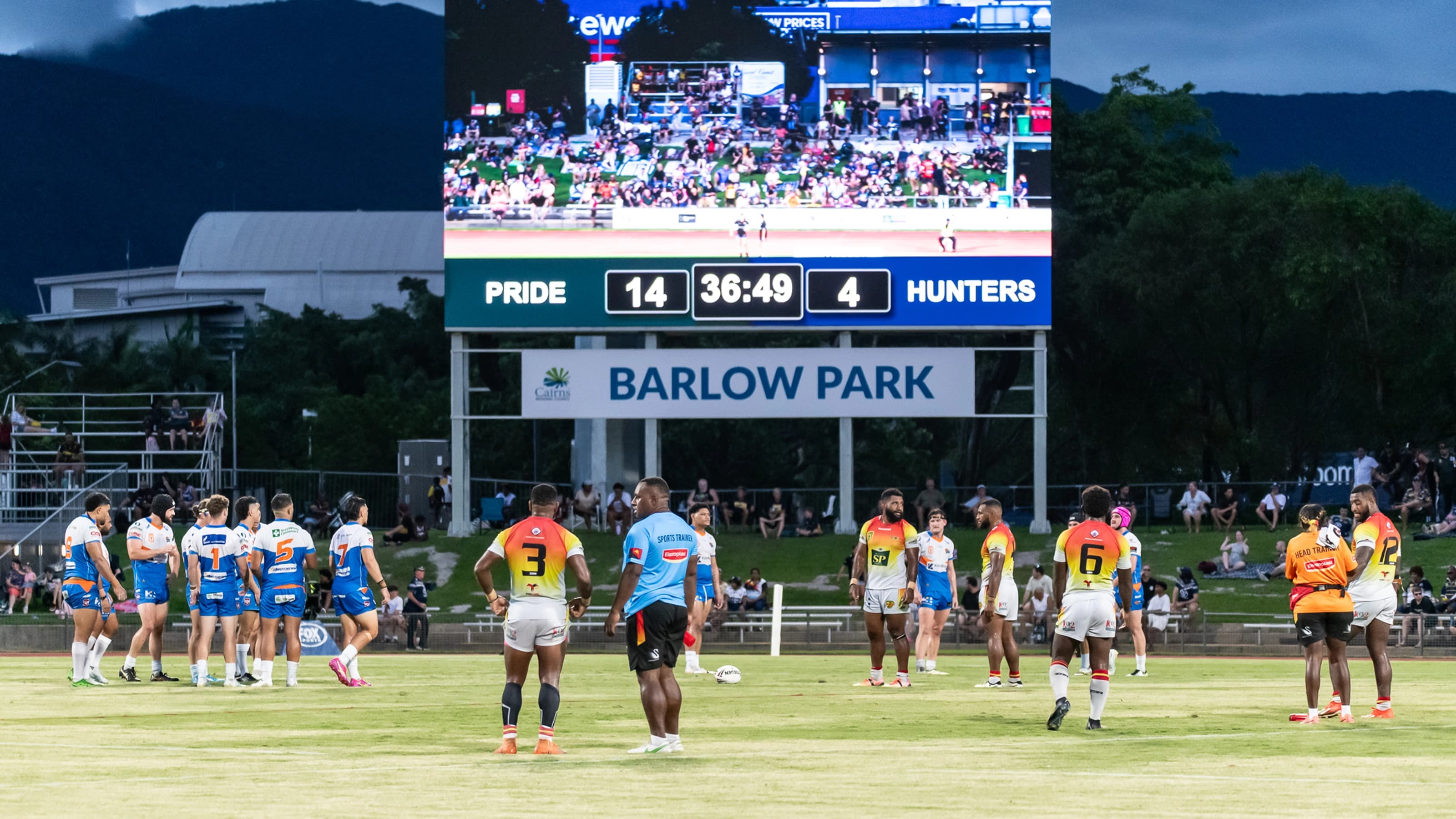 Players on field at Barlow Park