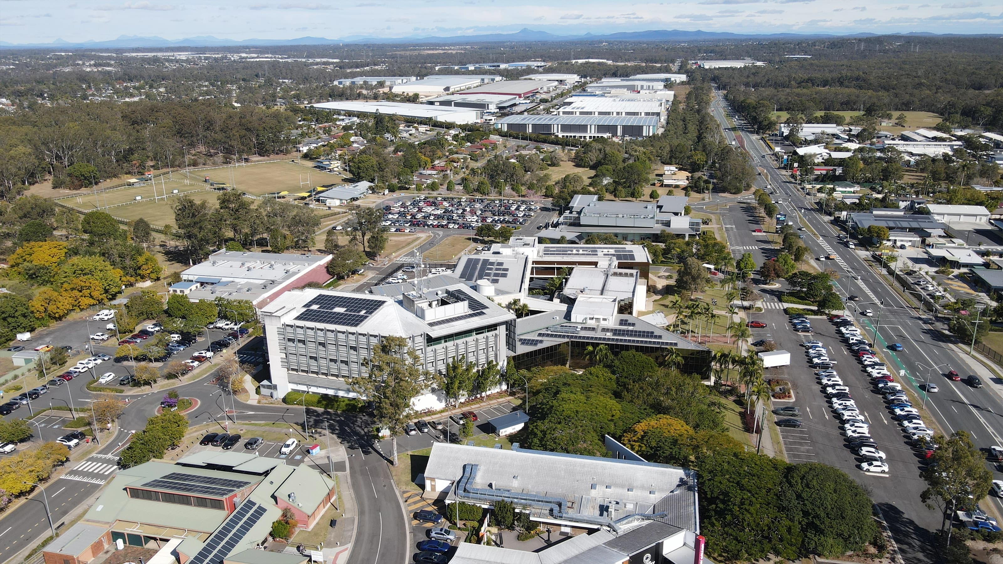 Aerial shot of Logan Central Precinct
