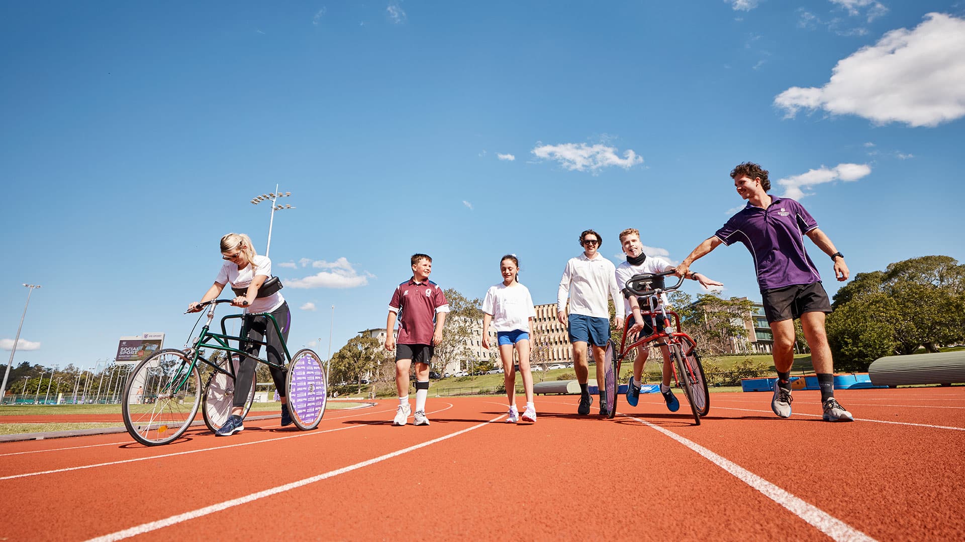 ParaStart athletes at UQ Athletics Track